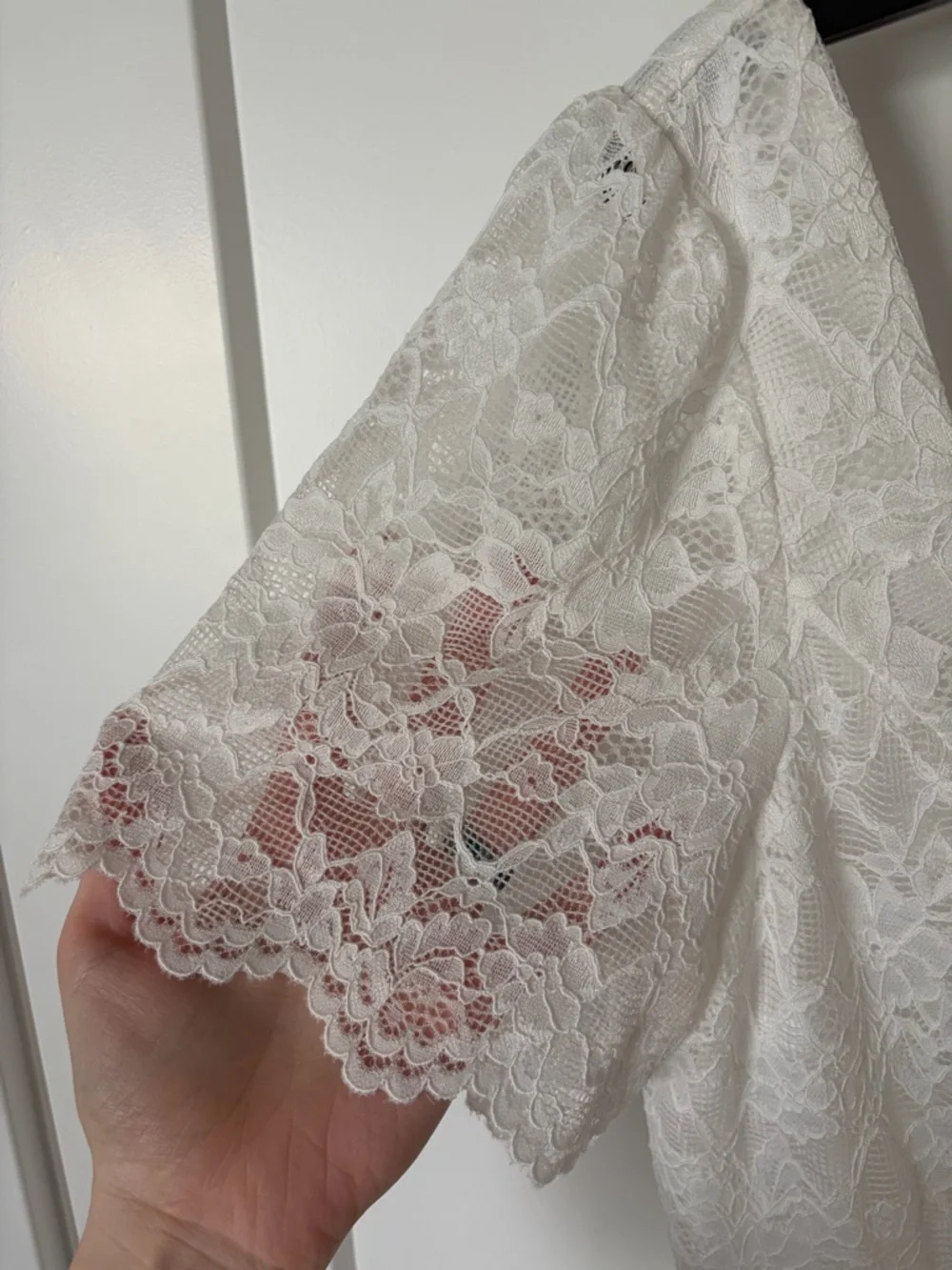 NWT: NSR White Lace Midi Dress with Square Neck - Picture 6 of 9